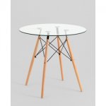 Стол Eames DSW NEW D80 стеклянный