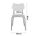 Стул обеденный Casey серо-коричневый с бежевой экокожей