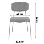 Стул Doe без подлокотников коричневый бежевые ножки