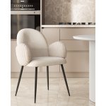 Стул обеденный Wave Stripes букле светло-серый