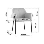 Кресло Бесс рогожка светло-серый 2 шт.