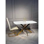 Стул обеденный Палермо MC799-BG-2, 60х46х105 см, бежевый/глянцевое золото