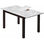 Стол TME-6931 MBH SWEDEN белый мрамор / BB темный орех  M-City