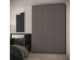 Шкаф распашной Мика 1500 с ящ.внутри  (Графит) 1500х2200х480