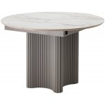 Стол АДАЖИО 115 КРУГЛЫЙ GILT WHITE, керамика / Латте каркас М-City Стол АДАЖИО 115 КРУГЛЫЙ GILT WHITE, керамика / Латте каркас М-City