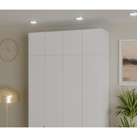 Антресоль Фиеста 1332х400х500 (Белый/Белый Софт)