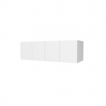 Антресоль Фиеста 1332х400х500 (Белый/Белый Софт)