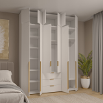 Набор Шкаф Фиеста + антресоль (Белый/Белый Софт) 2002*2600*500