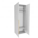 Шкаф Фиеста 802х2200х500 (Белый/Белый Софт)