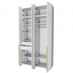 Набор Шкаф Фиеста + антресоль (Белый/Белый Софт) 1332х2600х500