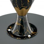 Кофейный столик Secret диам.40см x 54см, чёрный мрамор, металл, керамика