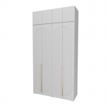 Набор Шкаф Фиеста + антресоль (Белый/Белый Софт) 1332х2600х500