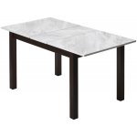 Стол TME-6931 MBH SWEDEN белый мрамор / BB темный орех  M-City