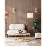 Диван Стоун new ткань букле молочный