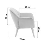 Кресло Руди серебристый