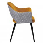 Стул Bruno горчичный с жаккардом