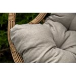 "Венеция" подвесное кресло-кокон из искусственного ротанга, цвет соломенный с бежевой подушкой