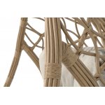 "Венеция" подвесное кресло-кокон из искусственного ротанга, цвет соломенный с бежевой подушкой