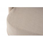 "Верона" диван 3-местный плетеный из роупа, каркас алюминий белый муар, роуп бежевый круглый, ткань бежевая 15052