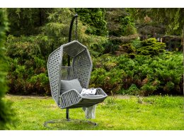 "Капри" подвесное кресло из искусственного ротанга, цвет серый "Капри" подвесное кресло из искусственного ротанга, цвет серый