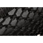 "Канны" кресло плетеное из роупа (узелки), основание дуб, роуп темно-серый круглый, ткань темно-серая 027