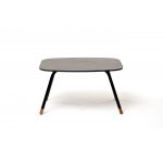 "Верона" журнальный столик из HPL 70х50, H40, каркас черный муар, цвет столешницы "серый гранит"