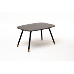 "Верона" журнальный столик из HPL 70х50, H40, каркас черный муар, цвет столешницы "серый гранит"