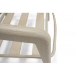 "Брюссель" диван трехместный из искусственного ротанга, цвет серый, каркас под дерево (холодно-бежевый)