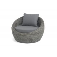 "Барселона" кресло из искусственного ротанга, цвет графит