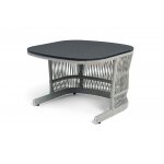 "Лугано" журнальный стол 76х76 H55 см из HPL, цвет "серый гранит", роуп серый меланж