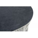 "Лугано" журнальный стол 76х76 H55 см из HPL, цвет "серый гранит", роуп серый меланж