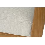 "Сидней" кресло плетеное из роупа, основание тик, каркас алюминий бежевый, роуп бежевый, ткань бежевая