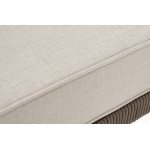 "Канны" угловой модуль плетеный из роупа, каркас алюминий коричневый (RAL8016) муар, роуп коричневый круглый, ткань бежевая 15052