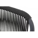 "Ането" стул плетеный из роупа, каркас алюминий темно-серый (RAL7024) муар, роуп темно-серый круглый, ткань темно-серая 027 "Ането" стул плетеный из роупа, каркас алюминий темно-серый (RAL7024) муар, роуп темно-серый круглый, ткань темно-серая 027