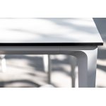 "Малага" обеденный стол из HPL 140х80см, цвет молочный, каркас белый