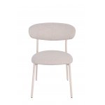 Стул обеденный Ayla серый белые ножки 2 шт.