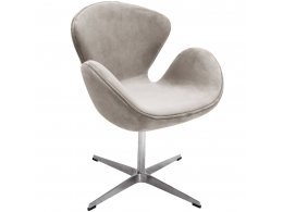 Кресло SWAN STYLE CHAIR латте, искусственная замша