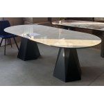 Стол ОРФЕЙ  240 нераскладной ONYX SABLE PULIDO, керамика / Черный каркас М-City