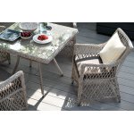 "Айриш" обеденная группа плетеная на 4 персоны, цвет бежевый