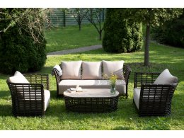 "Валенсия" лаунж-зона из искусственного ротанга, цвет бронзовый "Валенсия" лаунж-зона из искусственного ротанга, цвет бронзовый