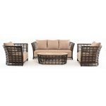 "Валенсия" лаунж-зона из искусственного ротанга, цвет бронзовый