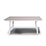 "Сан Ремо" стол обеденный из ДПК, каркас алюминиевый