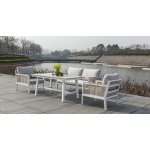 "Сан Ремо" стол обеденный из ДПК, каркас алюминиевый