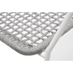 Тунис стул плетенный из роупа, каркас алюминий белый, роуп светло-серый