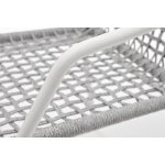Тунис стул плетенный из роупа, каркас алюминий белый, роуп светло-серый