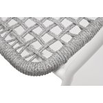Тунис стул плетенный из роупа, каркас алюминий белый, роуп светло-серый
