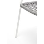 Тунис стул плетенный из роупа, каркас алюминий белый, роуп светло-серый