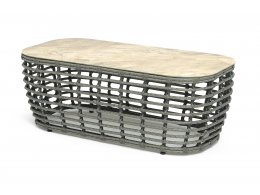 "Ницца" журнальный столик из искусственного ротанга, цвет серый "Ницца" журнальный столик из искусственного ротанга, цвет серый