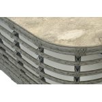 "Ницца" журнальный столик из искусственного ротанга, цвет серый