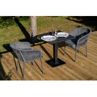 "Каффе" обеденная группа на 2 персоны, цвет "серый гранит"